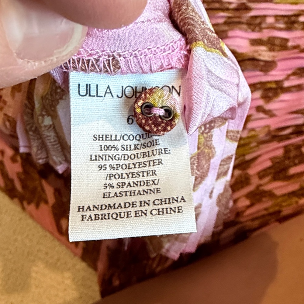 Floral Pink and Brown  Dress - Picture 3 of 3